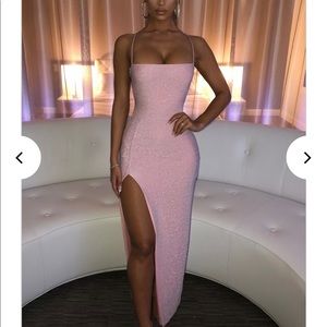 Babyboo fashion pink maxi dress